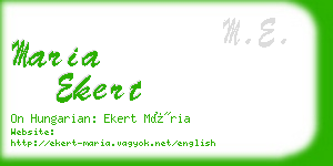 maria ekert business card